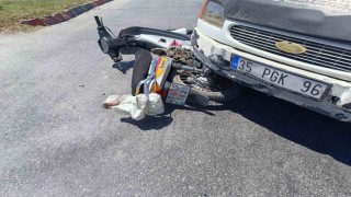 Manisada kamyonet motosikletle çarpıştı: 1 yaralı