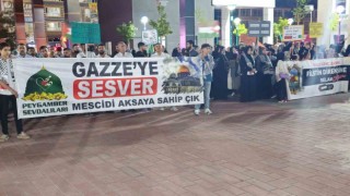 Muşta yüzlerce kişi Haniye için yürüdü