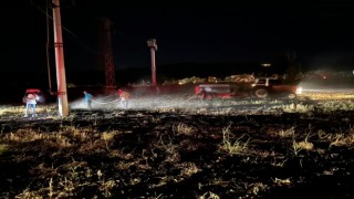 Osmaniye'nin Bahçe İlçesinde Anız Yangını