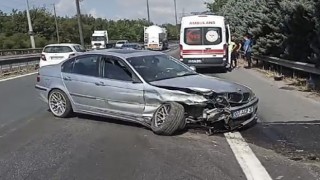 Otomobil bariyere çarptı: 1 yaralı