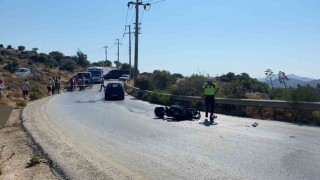 Bodrum'da Otomobil ve motosiklet kafa kafaya çarpıştı: 1 ölü