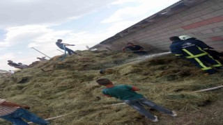 Özalpte bin bağ ot yandı