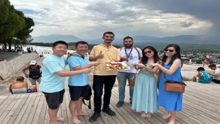 Pamukkalenin eşsiz güzelliğinde ilk kez kebapla tanıştılar