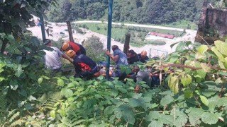 Rizede çay toplayan vatandaş elektrik akımına kapılarak ağır yaralandı
