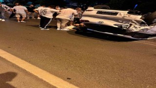 Sahil yolunda kaza; 3 yaralı