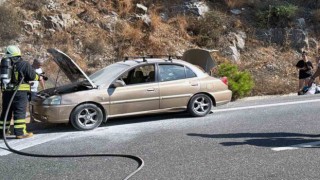 Sakartepe rampasında araç yangını