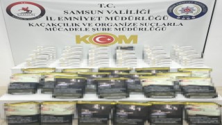 Samsunda 21 bin 600 adet gümrük kaçağı makaron ele geçirildi