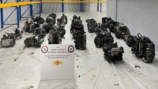 Samsunda 3 milyon TL değerinde 32 adet lüks otomobil motoru ele geçirildi