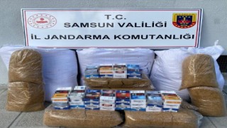 Samsunda kaçak tütün ve makaron ele geçirildi