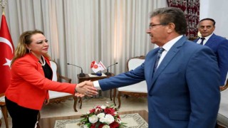 SANKON heyeti KKTC Başbakanı Ünsalı ziyaret etti