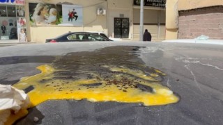 Şanlıurfada güneşin altında yumurta pişti