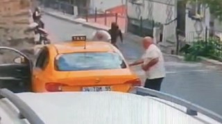 Sarıyerde ticari taksi şoförüne silahlı saldırı: O anlar kamerada