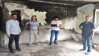 Şehzadeler Belediyesinden evi yanan aileye destek