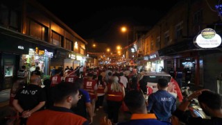 Sınırın sıfır noktası Kiliste 15 Temmuz kortej yürüyüşü yapıldı