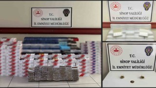 Sinopta 76 bin 700 makaron ele geçirildi