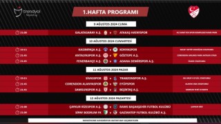 Süper Ligde 1. ve 2. haftanın programı açıklandı