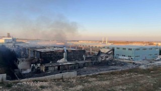 Tekirdağdaki fabrika yangını söndürüldü