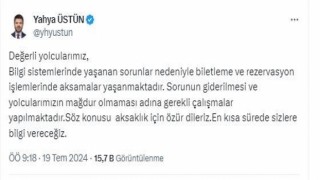 THY biletleme ve rezervasyon işlemlerindeki aksamalar nedeniyle açıklama yaptı