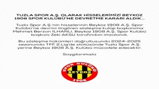 Tuzlaspor, hisselerini Beykoz 1908 SKya devrettiğini açıkladı