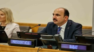UCLG Başkanı Altay BM genel merkezinde dünya belediyelerine seslendi: Her ortamda Filistinlilerin sesi olmaya devam edeceğiz