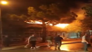 Yeşilyuva Sanayi Sitesinde çıkan yangında 4 ayakkabı atölyesi küle döndü