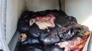 1.5 ton at ve eşek eti yakalatan şahıstan şok savunma