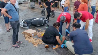 2 motosikletin kazasında 3 kişi yaralandı, kask takmayan sürücü ağır yaralandı