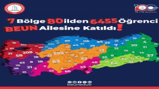 7 bölge ve 80 ilden 6 bin 455 aday öğrenci BEUNu tercih etti