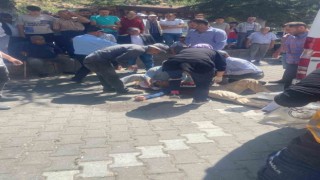Aksarayda çatıdan düşen işçi ağır yaralandı