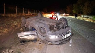 Aksarayda otomobil takla attı: 6 yaralı