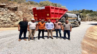 Alanya Belediyesinden asfalt çalışması