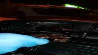 Aracın teypini söküp silah zulası yapmışlar