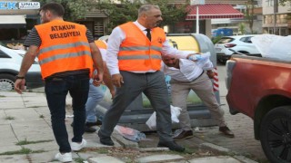 Atakum Belediye personeli daha temiz Atakum için sahada