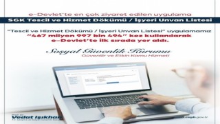 Bakan Işıkhan: “e-Devletten en çok ziyaret edilen uygulama SGK Tescil ve Hizmet Dökümü oldu”