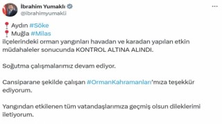 Bakan Yumaklıdan orman kahramanlarına teşekkür
