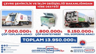Bakanlıktan Karabük Belediyesine 13 milyon 950 bin TL hibe