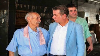 Başkan Yetişkin, iş yeri yanan esnafla görüştü