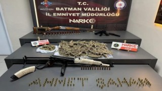 Batmanda bir fabrikada uyuşturucu ve silah ele geçirildi