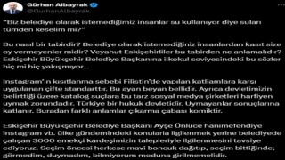 Belediye başkanının yaptığı paylaşımına tepkiler büyüyor
