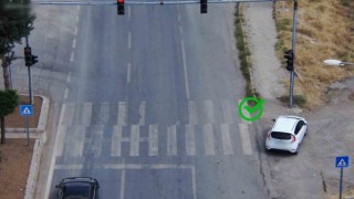 Bitliste dron ile trafik denetimi yapıldı