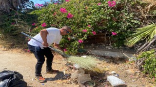 Bodrum Belediyesince başlatılan temizlik seferberliği Gündoğanda devam etti