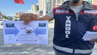 Bursa polisi sokak sokak gezerek uyarıyor, dolandırıcılara inanmayın