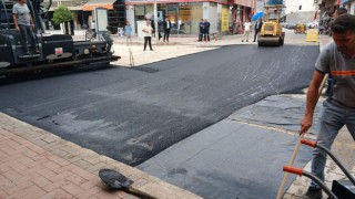 Çarşı Merkezinde Asfaltlama Çalışmaları Başladı