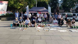 Çorluda Gazze Çadırı ilgi topladı