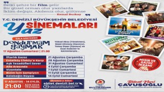 Denizli Büyükşehirden açıkhavada sinema keyfi