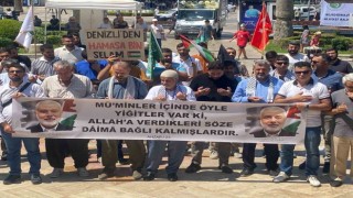 Denizlide Hamas lideri Haniye için gıyabi cenaze namazı kılındı