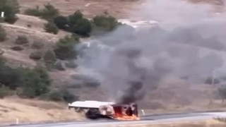 Devrilen akaryakıt tankeri alev topuna döndü: 1 yaralı