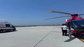 Diyabet hastası ambulans helikopterle Vana sevk edildi