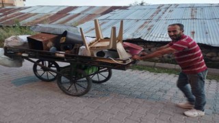 Diyarbakırdan Vartoya hurda toplamaya geldi