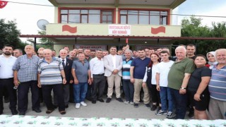 Doğalgaz eylemi yapan köylülere ziyaret